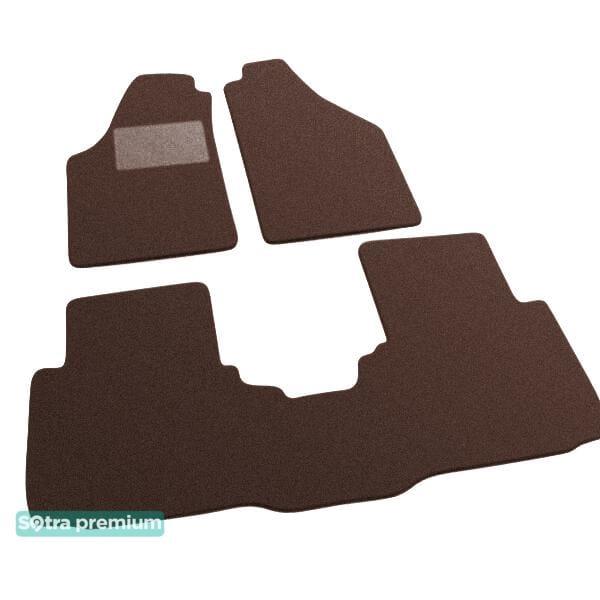 Sotra 07211-6-CH-CHOCO Interior mats Sotra two-layer brown for Fiat Idea (2004-2012), set 072116CHCHOCO