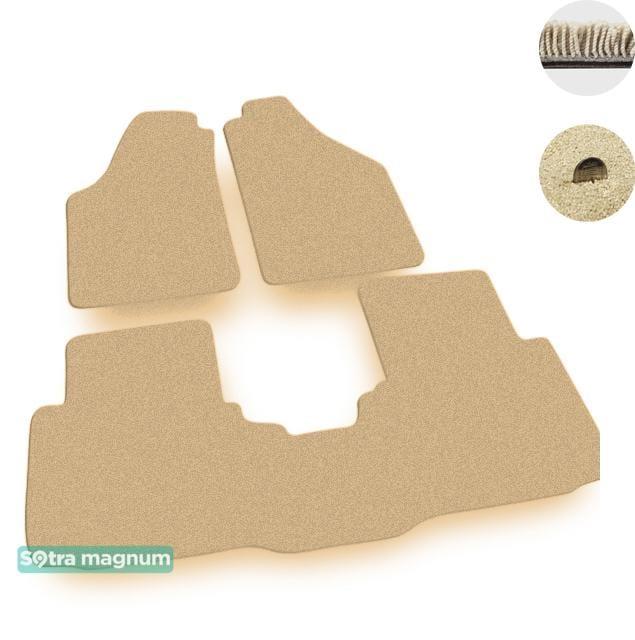 Sotra 07211-6-MG20-BEIGE Interior mats Sotra two-layer beige for Fiat Idea (2004-2012), set 072116MG20BEIGE