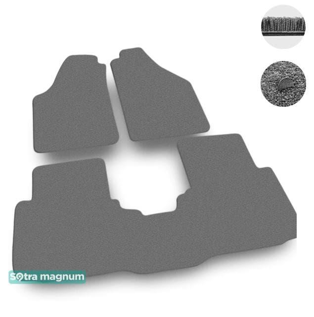 Sotra 07211-6-MG20-GREY Interior mats Sotra two-layer gray for Fiat Idea (2004-2012), set 072116MG20GREY