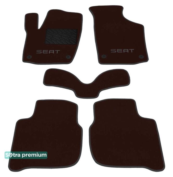 Sotra 07492-6-CH-CHOCO Interior mats Sotra two-layer brown for Seat Toledo (2012-2018), set 074926CHCHOCO