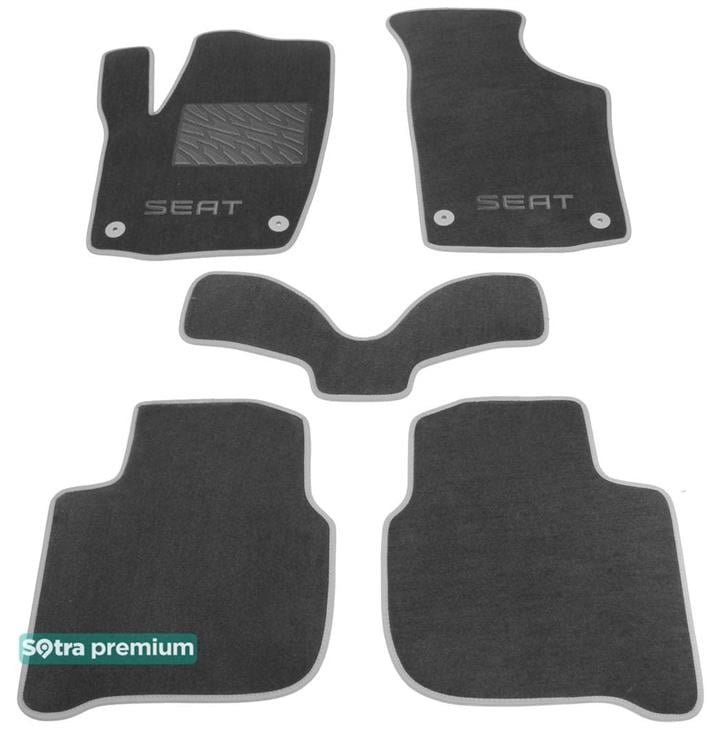 Sotra 07492-6-CH-GREY Interior mats Sotra two-layer gray for Seat Toledo (2012-2018), set 074926CHGREY