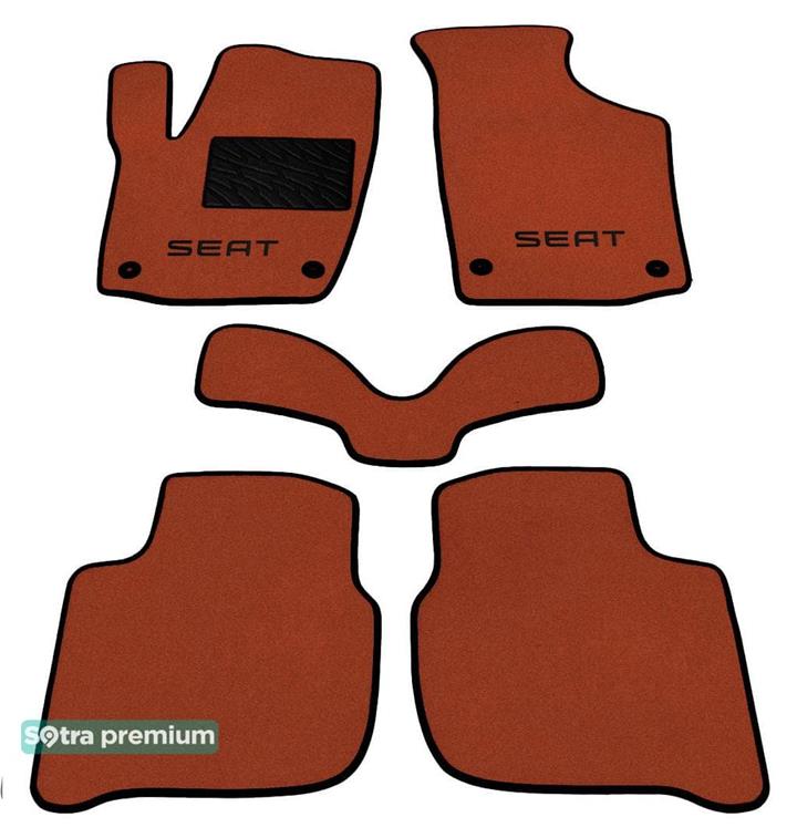 Sotra 07492-6-CH-TERRA Interior mats Sotra two-layer terracotta for Seat Toledo (2012-2018), set 074926CHTERRA