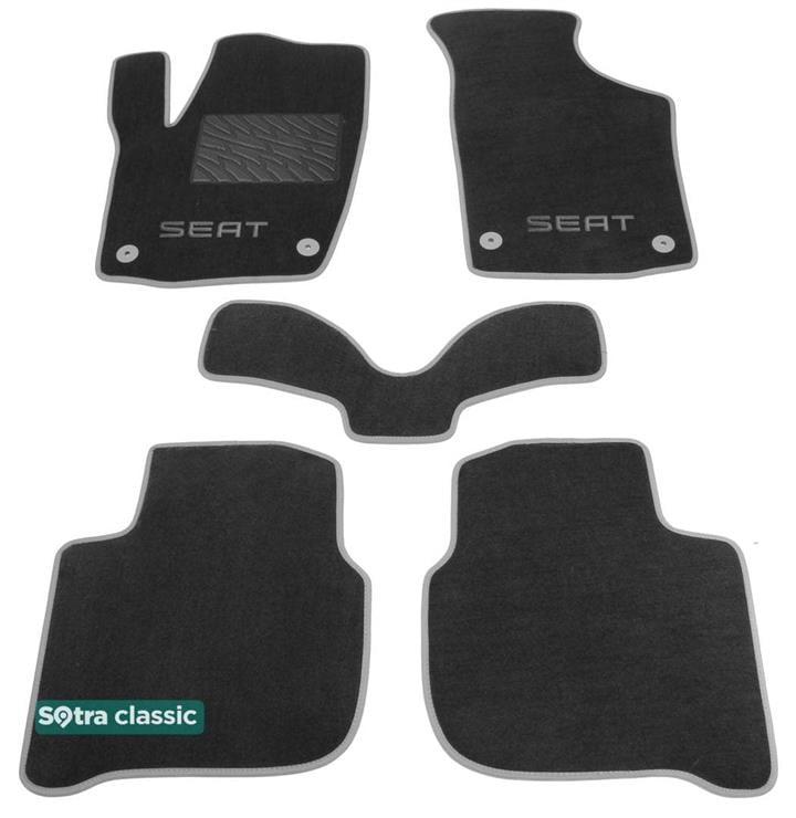 Sotra 07492-6-GD-GREY Interior mats Sotra two-layer gray for Seat Toledo (2012-2018), set 074926GDGREY