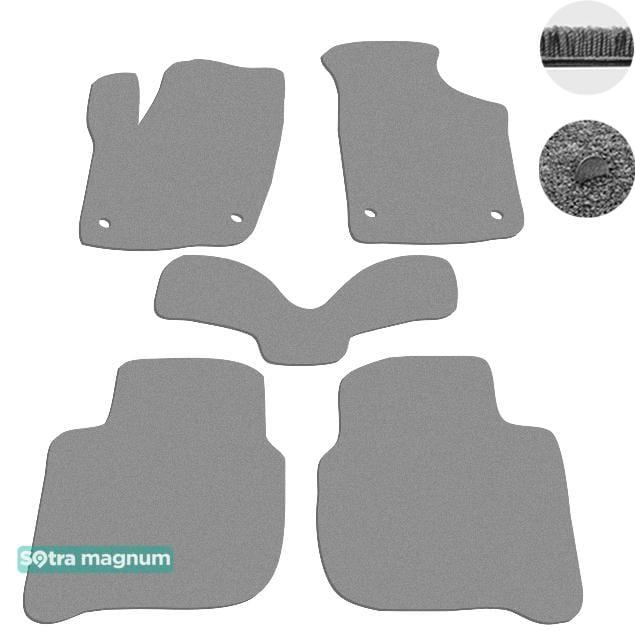 Sotra 07492-6-MG20-GREY Interior mats Sotra two-layer gray for Seat Toledo (2012-2018), set 074926MG20GREY
