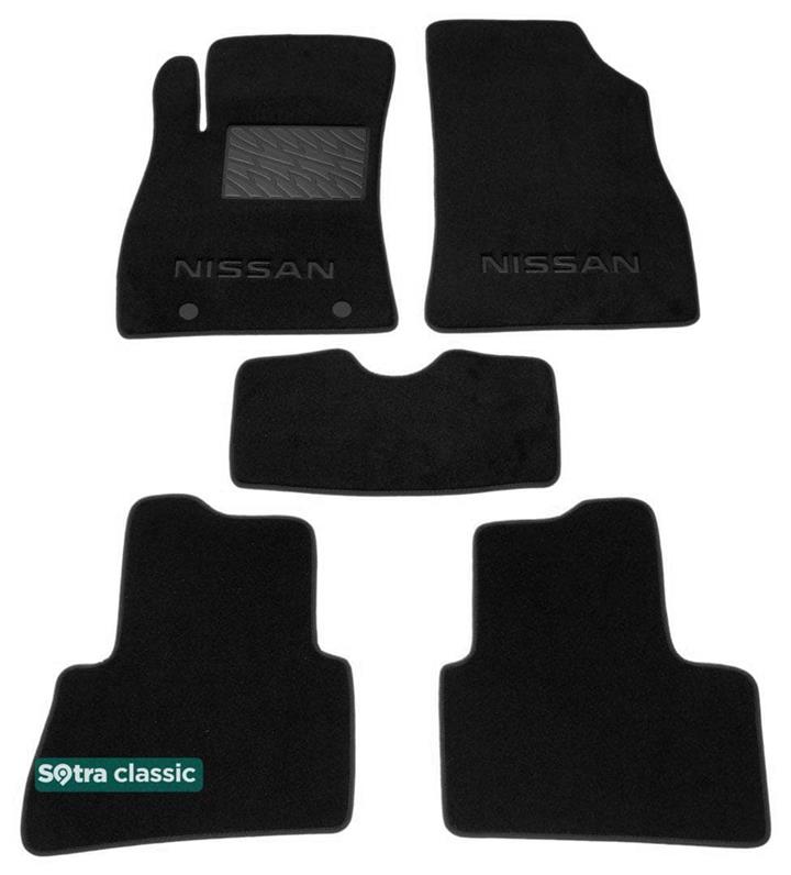 Sotra 07263-6-GD-BLACK Interior mats Sotra two-layer black for Nissan Juke (2014-), set 072636GDBLACK