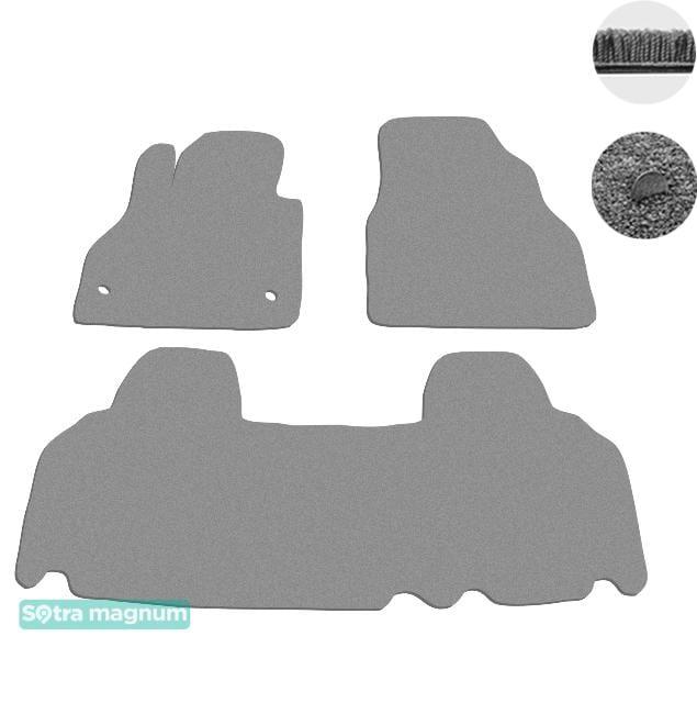 Sotra 07278-6-MG20-GREY Interior mats Sotra two-layer gray for Mercedes Citan (2012-), set 072786MG20GREY