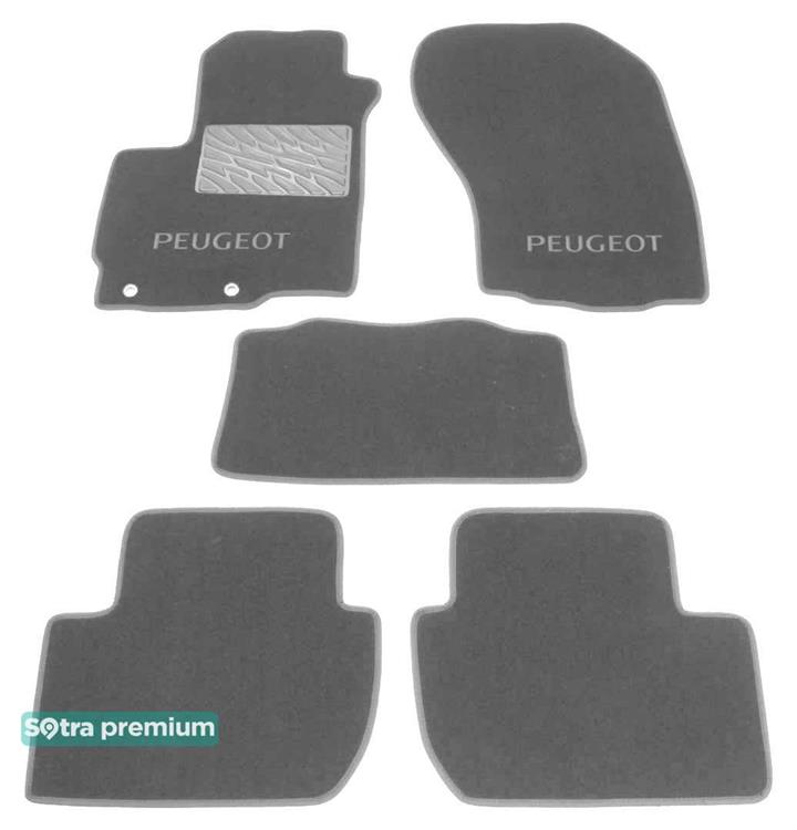Sotra 06728-7-CH-GREY Interior mats Sotra two-layer gray for Peugeot 4007 (2007-2012), set 067287CHGREY