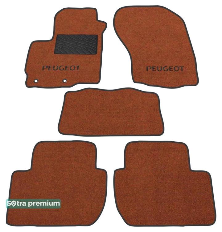 Sotra 06728-7-CH-TERRA Interior mats Sotra two-layer terracotta for Peugeot 4007 (2007-2012), set 067287CHTERRA