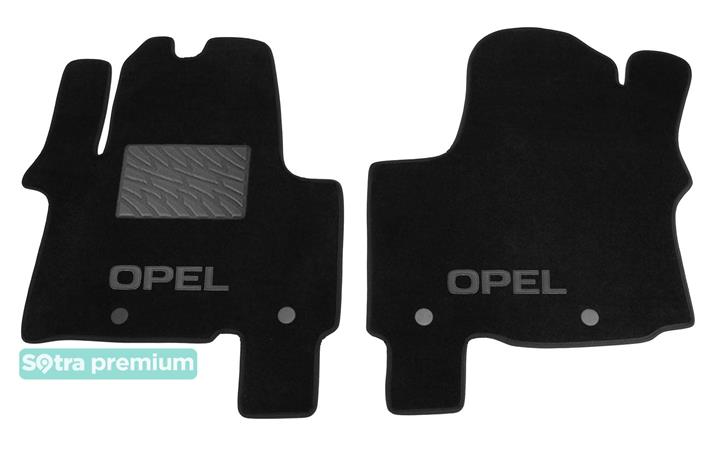 Sotra 08746-6-CH-BLACK Interior mats Sotra two-layer black for Opel Vivaro (2014-), set 087466CHBLACK