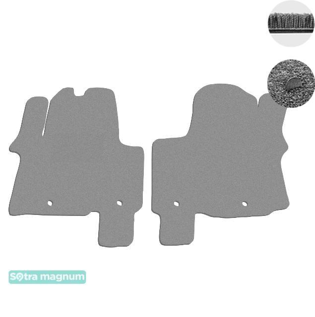Sotra 08746-6-MG20-GREY Interior mats Sotra two-layer gray for Opel Vivaro (2014-), set 087466MG20GREY