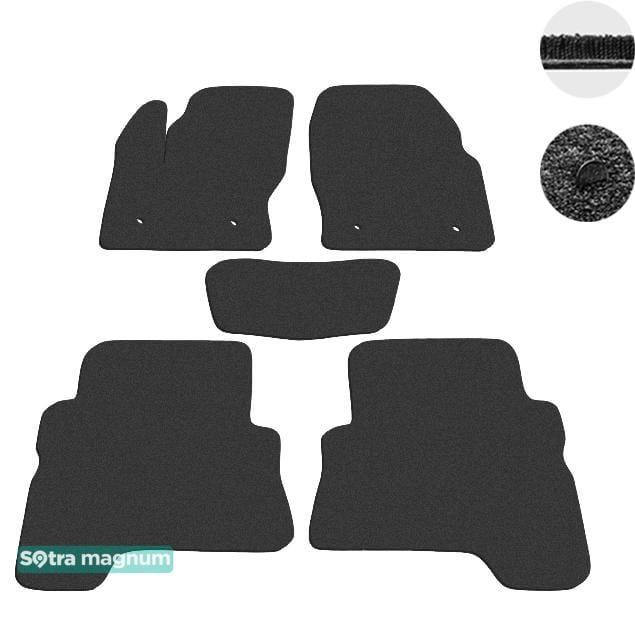 Sotra 07514-6-MG15-BLACK Interior mats Sotra two-layer black for Ford Kuga (2016-) 075146MG15BLACK