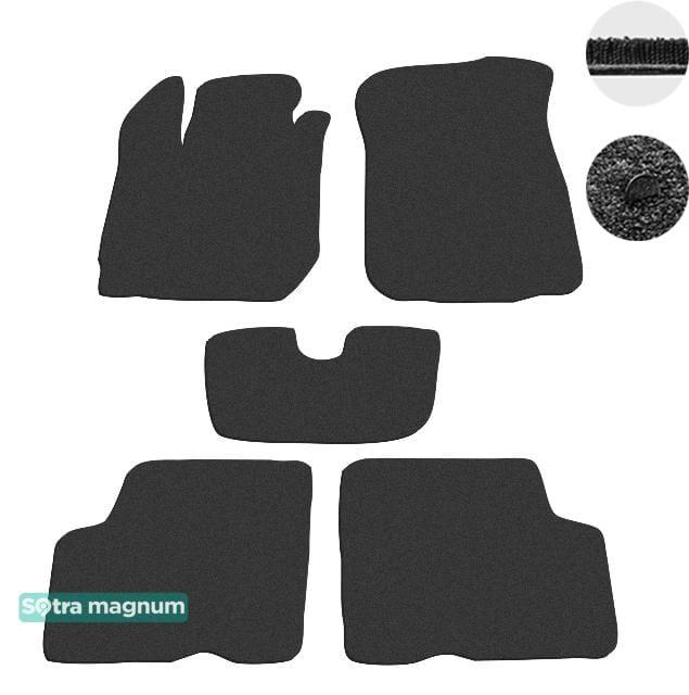 Sotra 08702-6-MG15-BLACK Interior mats Sotra two-layer black for Dacia Duster (2014-2017) 087026MG15BLACK
