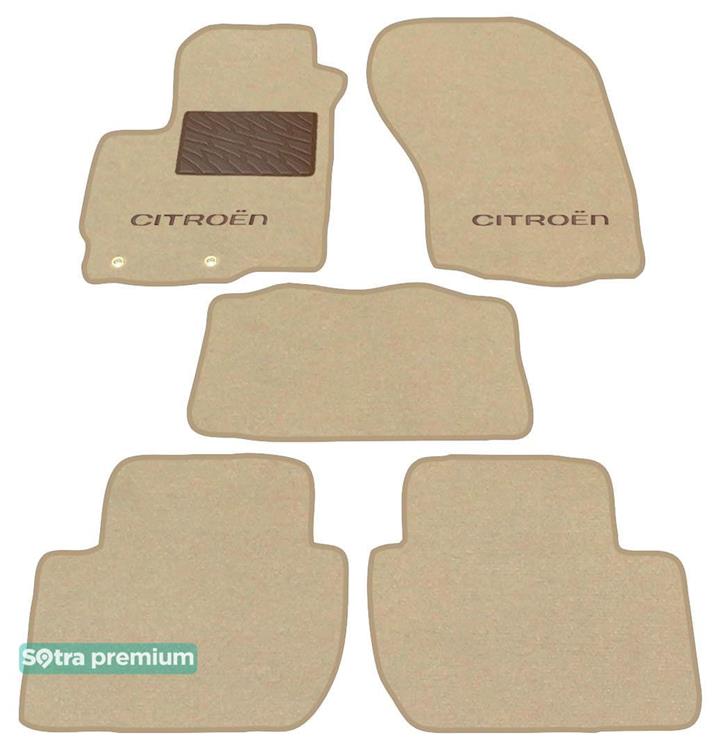 Sotra 06728-6-CH-BEIGE Interior mats Sotra two-layer beige for Citroen C-crosser (2007-2012) 067286CHBEIGE