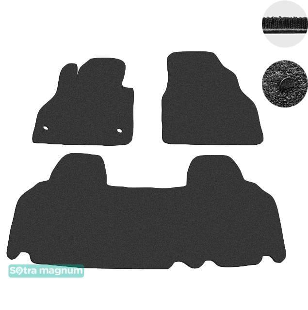 Sotra 07278-6-MG15-BLACK Interior mats Sotra two-layer black for Mercedes Citan (2012-) 072786MG15BLACK