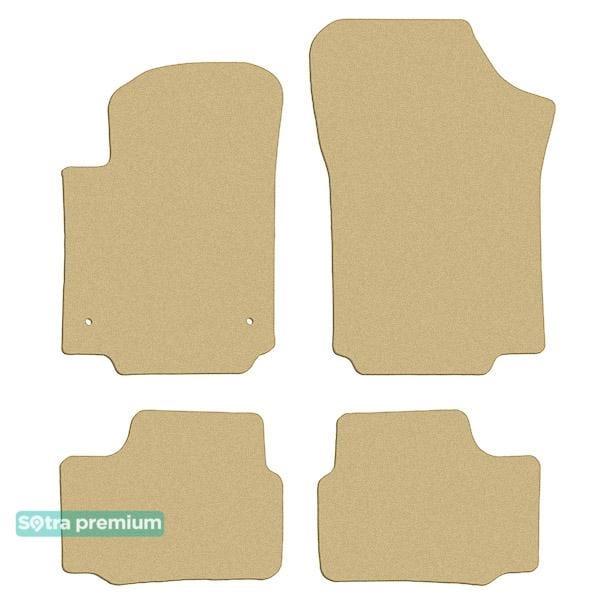 Sotra 90017-CH-BEIGE Interior mats Sotra two-layer beige for Skoda Citigo (2012-) 90017CHBEIGE