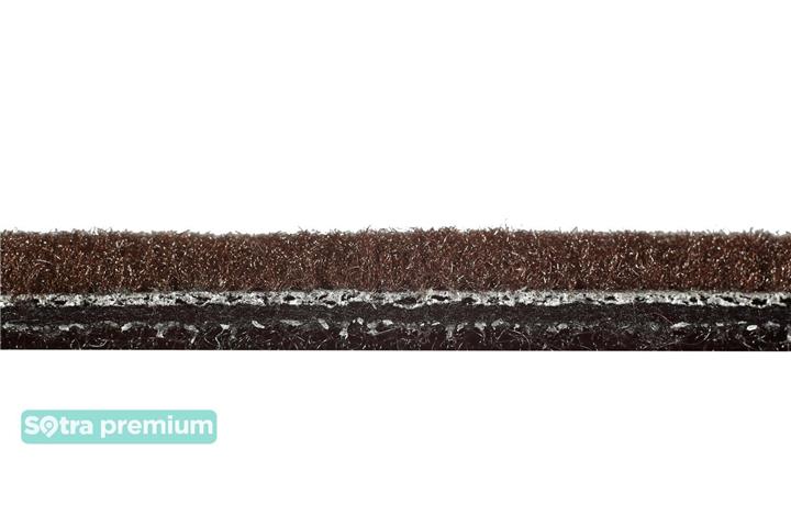 Interior mats Sotra two-layer brown for Dacia Logan mcv stepway (2012-), set Sotra 08761-6-CH-CHOCO