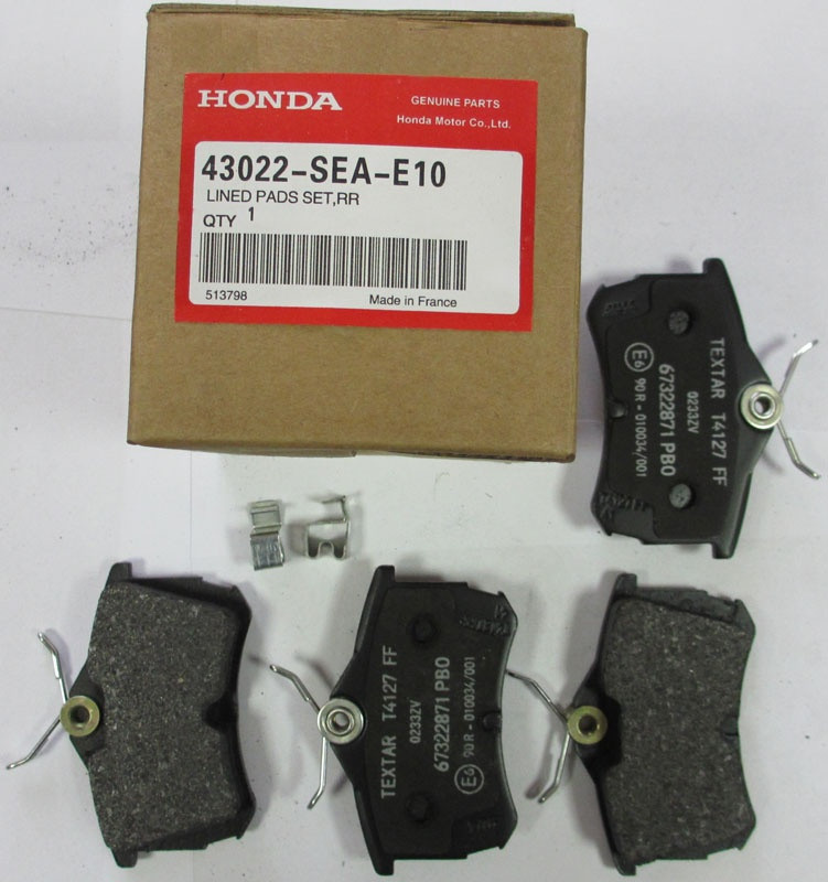 Honda 43022-SEA-E10 Disc brake pad set 43022SEAE10