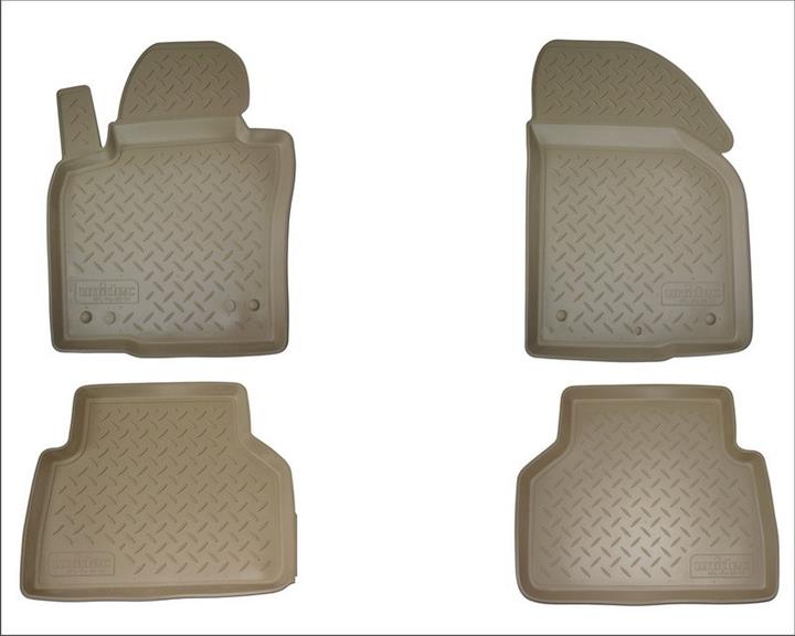 NorPlast NPL-PO-95-51B Interior mats NorPlast rubber beige for Volkswagen Tiguan (2007-2015), 4 pc. NPLPO9551B
