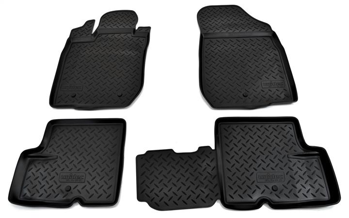 NorPlast NPL-PO-69-23 Interior mats NorPlast rubber black for Dacia Logan (2004-2012), 4 pc. NPLPO6923