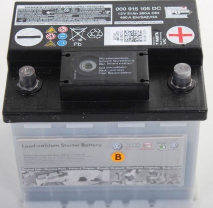 VAG 000 915 105 DC Battery VAG 12V 50AH 450A(EN) R+ 000915105DC