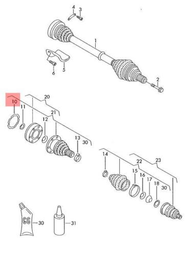 Gasket VAG 183 521 141 A