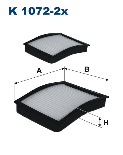 Cabin filter Filtron K 1072-2X