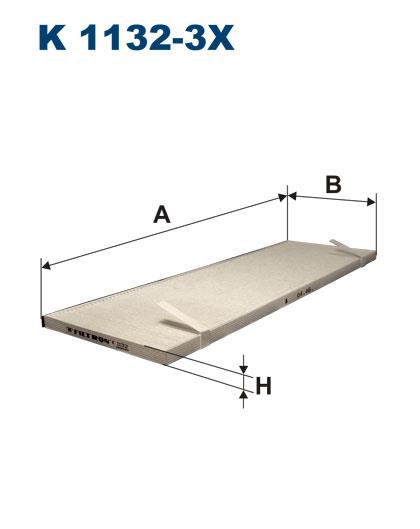 Cabin filter Filtron K 1132-3X