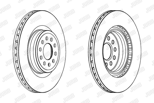 Jurid/Bendix 562908JC Front brake disc ventilated 562908JC