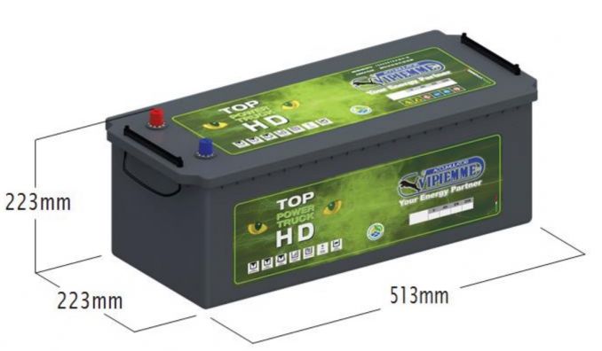 Vipiemme B115C Battery VIPIEMME 12V 180AH 1200A(EN) L+ B115C