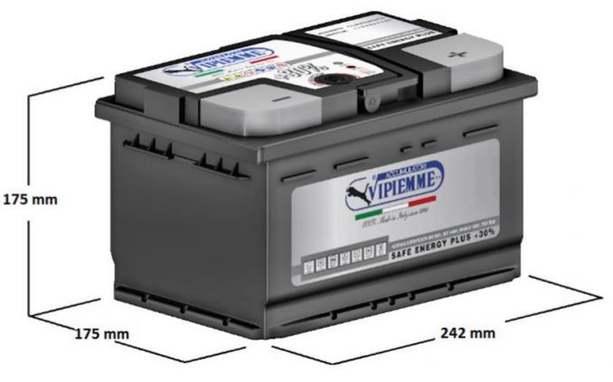 Vipiemme B654C Battery VIPIEMME 12V 65AH 600A(EN) R+ B654C