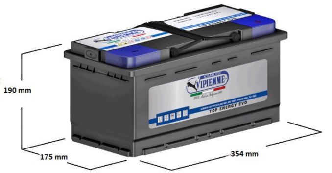 Vipiemme B094C Battery VIPIEMME 12V 100AH 900A(EN) R+ B094C