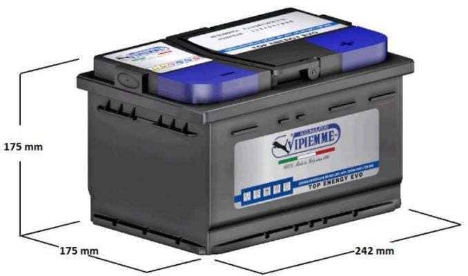 Vipiemme B040C Battery VIPIEMME 12V 60AH 530A(EN) R+ B040C