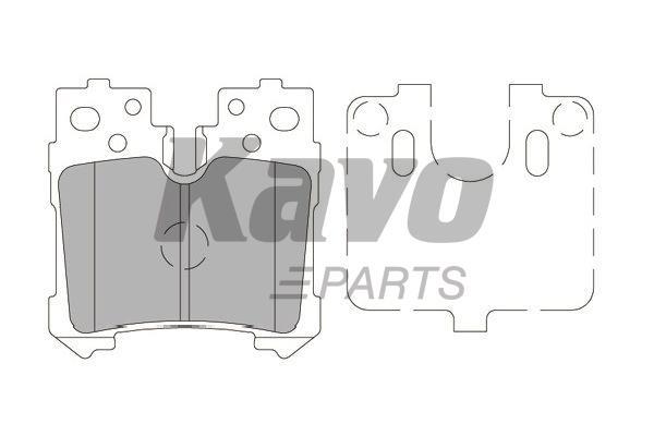Rear disc brake pads, set Kavo parts KBP-9122