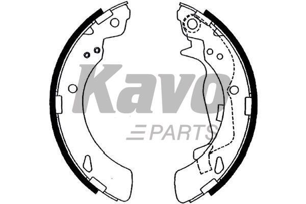 Brake shoe set Honda: KBS2910 Kavo parts Brake shoe set
