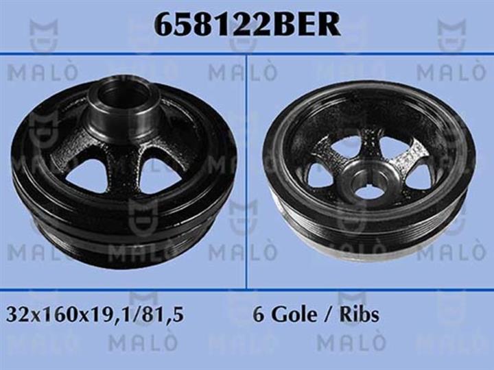 Malo 658122BER Pulley crankshaft 658122BER