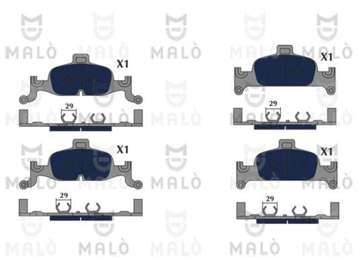Malo 1051197 Brake Pad Set, disc brake 1051197