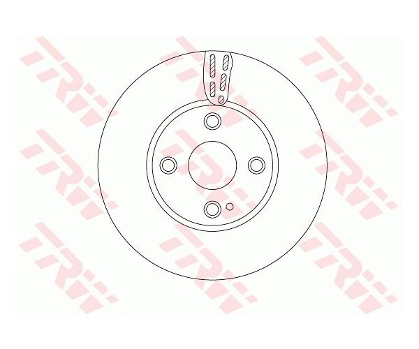 TRW DF6793 Front brake disc ventilated DF6793