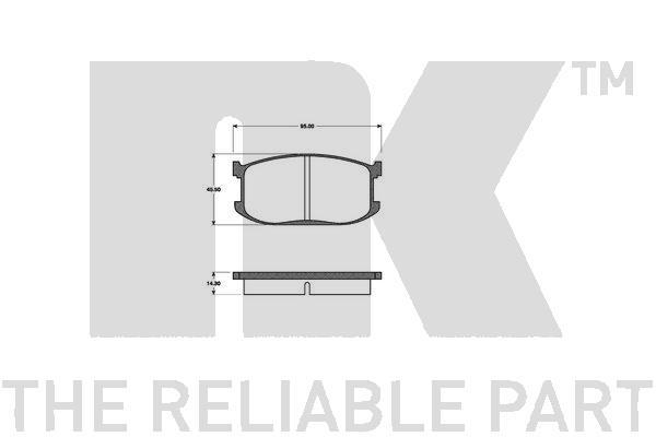 NK 223206 Brake Pad Set, disc brake 223206
