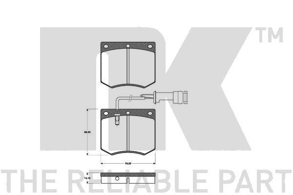 NK 222509 Brake Pad Set, disc brake 222509