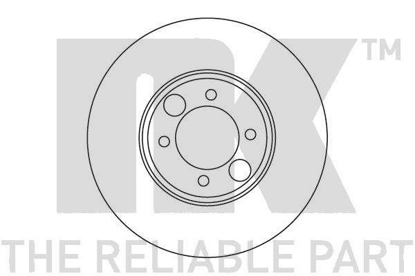 NK 201216 Rear brake disc, non-ventilated 201216