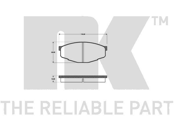 NK 224525 Brake Pad Set, disc brake 224525