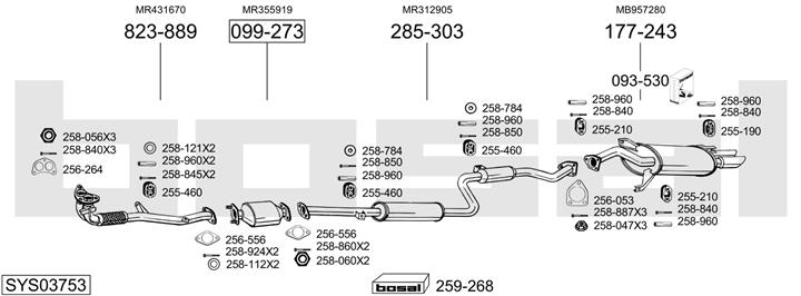Bosal SYS03753 Exhaust system SYS03753