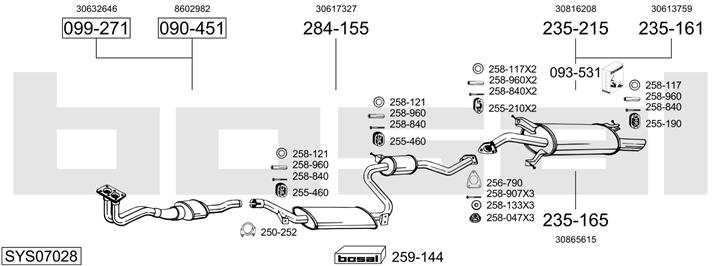 Bosal SYS07028 Exhaust system SYS07028