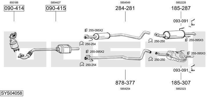 Bosal SYS04058 Exhaust system SYS04058
