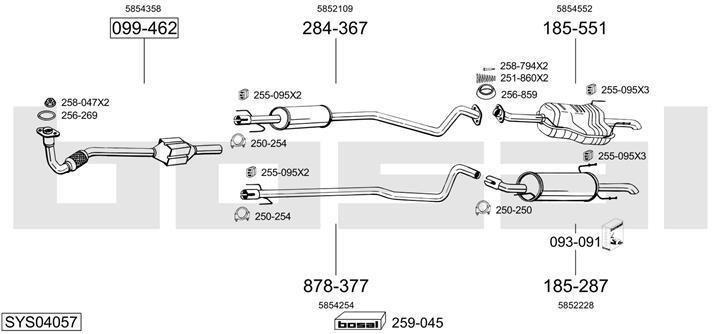 Bosal SYS04057 Exhaust system SYS04057
