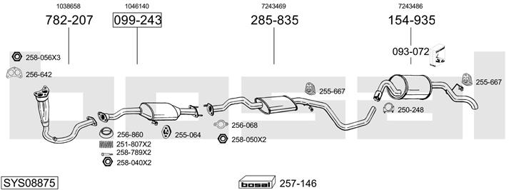 Bosal SYS08875 Exhaust system SYS08875