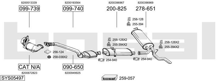 Bosal SYS05497 Exhaust system SYS05497