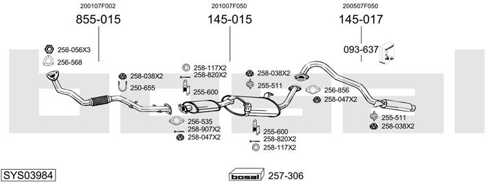 Bosal SYS03984 Exhaust system SYS03984