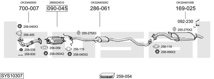 Bosal SYS10307 Exhaust system SYS10307