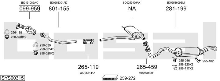 Bosal SYS00315 Exhaust system SYS00315